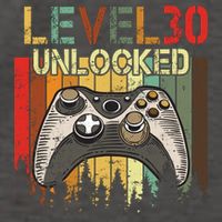Level 30 Unlocked Video Game 30th Birthday Vector Backpack