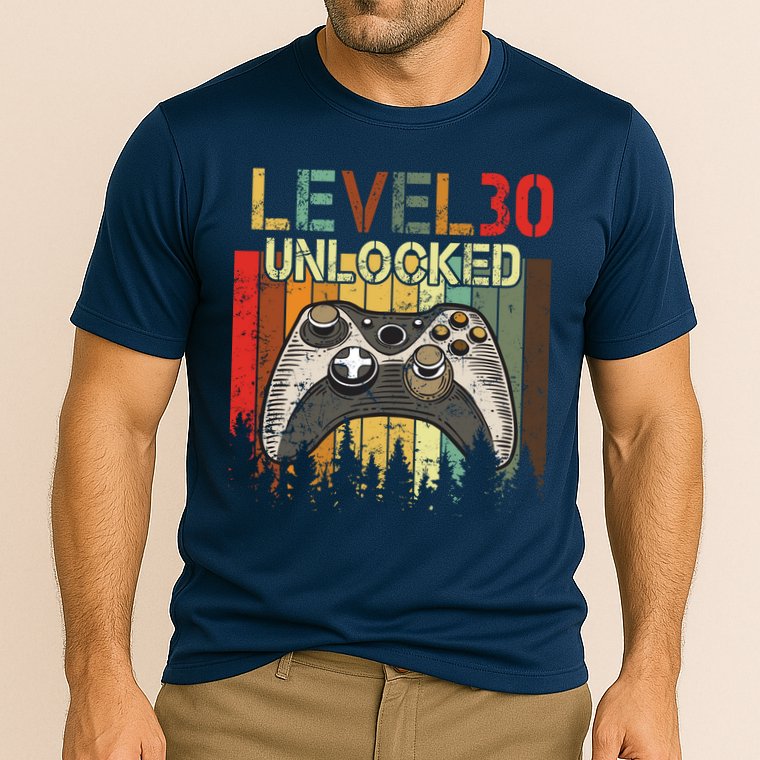 Level 30 Unlocked Video Game 30th Birthday Cooling Performance Crew T-Shirt