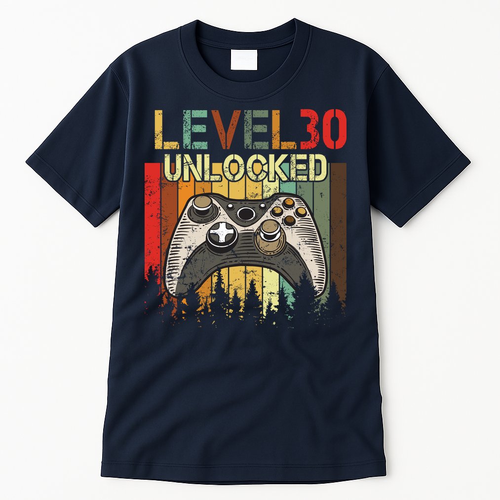 Level 30 Unlocked Video Game 30th Birthday Tall T-Shirt
