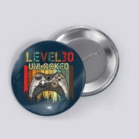 Level 30 Unlocked Video Game 30th Birthday Button