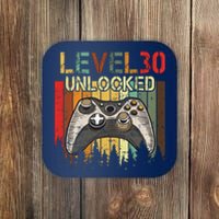 Level 30 Unlocked Video Game 30th Birthday Coaster