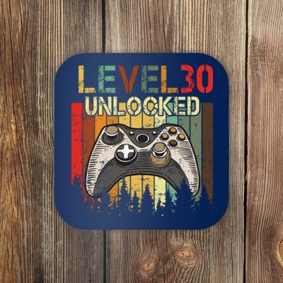 Level 30 Unlocked Video Game 30th Birthday Coaster