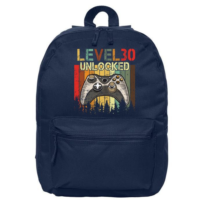 Level 30 Unlocked Video Game 30th Birthday 16 in Basic Backpack