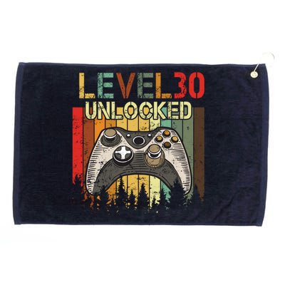 Level 30 Unlocked Video Game 30th Birthday Grommeted Golf Towel