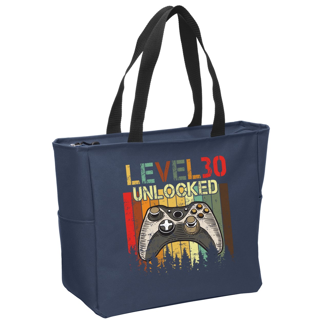 Level 30 Unlocked Video Game 30th Birthday Zip Tote Bag