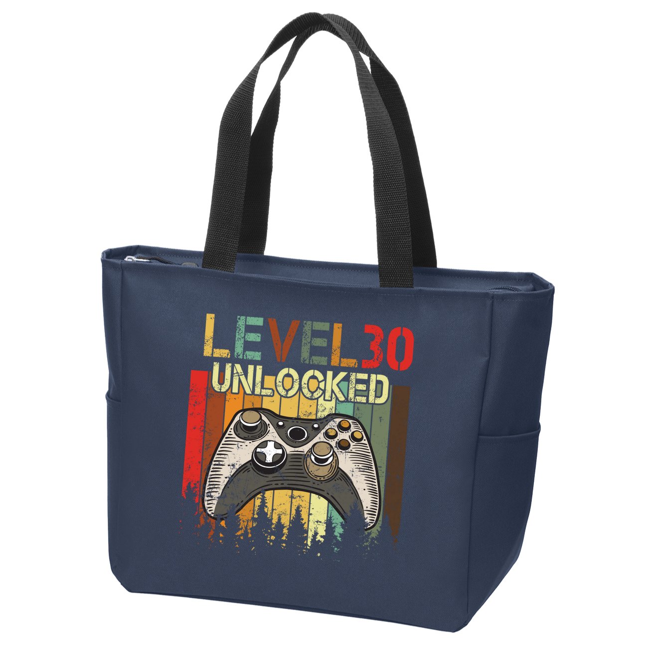 Level 30 Unlocked Video Game 30th Birthday Zip Tote Bag