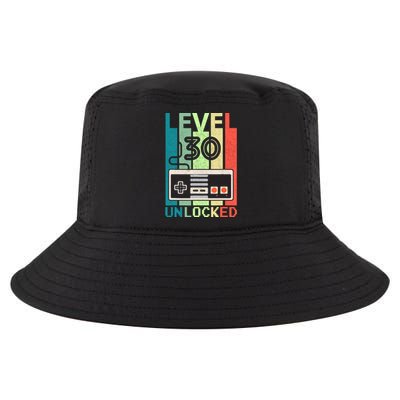 Level 30 Unlocked Video Gamer 30th Birthday Gifts Cool Comfort Performance Bucket Hat