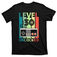 Level 30 Unlocked Video Gamer 30th Birthday Gifts T-Shirt