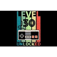 Level 30 Unlocked Video Gamer 30th Birthday Gifts Bumper Sticker