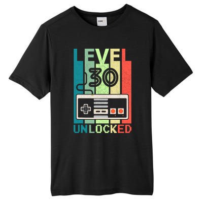 Level 30 Unlocked Video Gamer 30th Birthday Gifts Tall Fusion ChromaSoft Performance T-Shirt