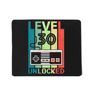 Level 30 Unlocked Video Gamer 30th Birthday Gifts Mousepad