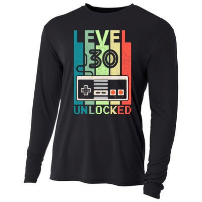 Level 30 Unlocked Video Gamer 30th Birthday Gifts Cooling Performance Long Sleeve Crew