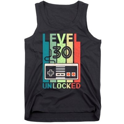 Level 30 Unlocked Video Gamer 30th Birthday Gifts Tank Top