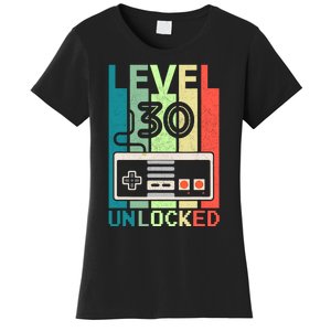 Level 30 Unlocked Video Gamer 30th Birthday Gifts Women's T-Shirt