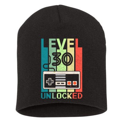 Level 30 Unlocked Video Gamer 30th Birthday Gifts Short Acrylic Beanie