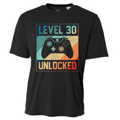 Level 30 Unlocked Video Gamer 30th Birthday Gifts Cooling Performance Crew T-Shirt