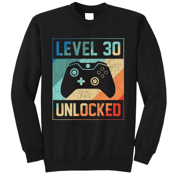 Level 30 Unlocked Video Gamer 30th Birthday Gifts Sweatshirt