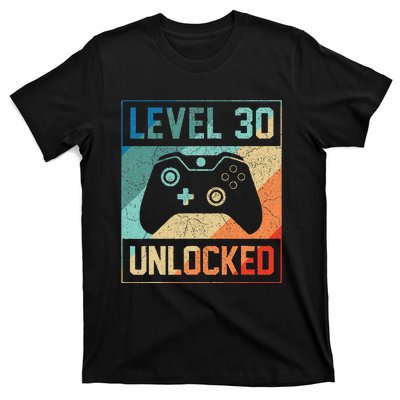 Level 30 Unlocked Video Gamer 30th Birthday Gifts T-Shirt