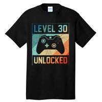 Level 30 Unlocked Video Gamer 30th Birthday Gifts Tall T-Shirt