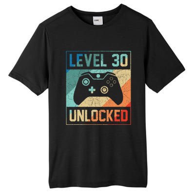 Level 30 Unlocked Video Gamer 30th Birthday Gifts Tall Fusion ChromaSoft Performance T-Shirt