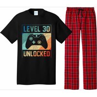 Level 30 Unlocked Video Gamer 30th Birthday Gifts Pajama Set