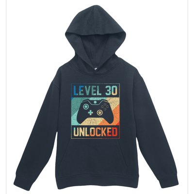 Level 30 Unlocked Video Gamer 30th Birthday Gifts Urban Pullover Hoodie