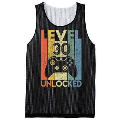 Level 30 Unlocked Gamer Birthday Present Mesh Reversible Basketball Jersey Tank