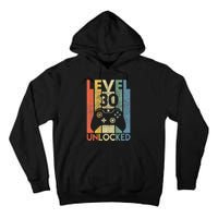 Level 30 Unlocked Gamer Birthday Present Tall Hoodie