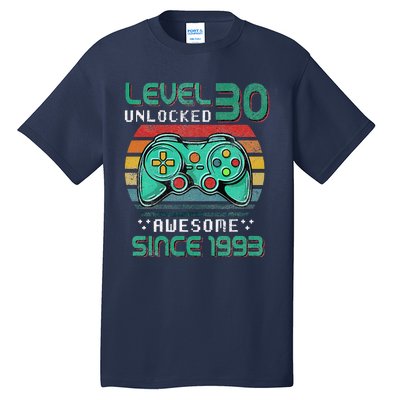 Level 30 Unlocked Awesome 1993 Video Game 30th Birthday Gift Tall T-Shirt