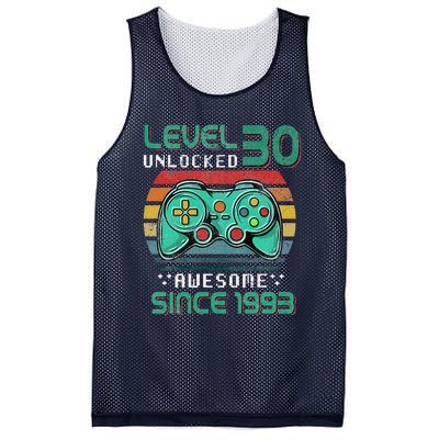 Level 30 Unlocked Awesome 1993 Video Game 30th Birthday Gift Mesh Reversible Basketball Jersey Tank