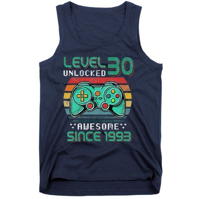 Level 30 Unlocked Awesome 1993 Video Game 30th Birthday Gift Tank Top