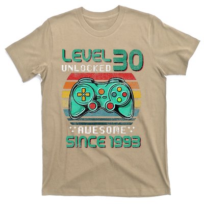 Level 30 Unlocked Awesome 1993 Video Game 30th Birthday Gift T-Shirt