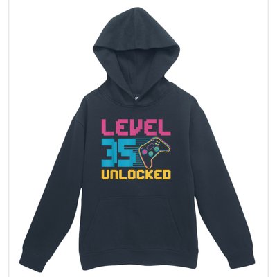 Level 35 unlocked Gaming Birthday Urban Pullover Hoodie