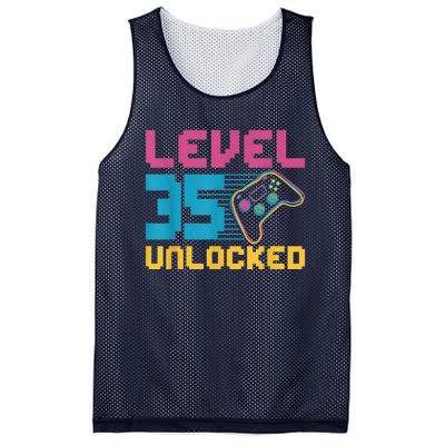 Level 35 unlocked Gaming Birthday Mesh Reversible Basketball Jersey Tank