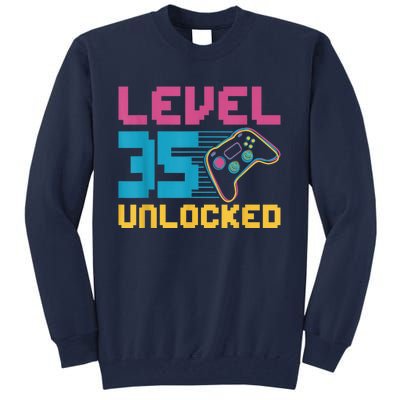 Level 35 unlocked Gaming Birthday Tall Sweatshirt