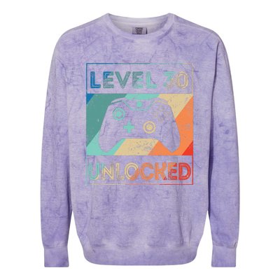 Level 30 Unlocked Shirt Bithday Gamer 30th Birthday Gifts Colorblast Crewneck Sweatshirt