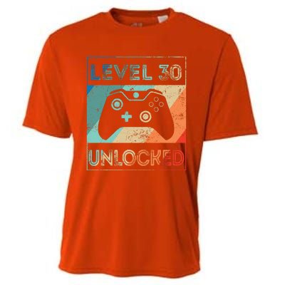 Level 30 Unlocked Shirt Bithday Gamer 30th Birthday Gifts Cooling Performance Crew T-Shirt