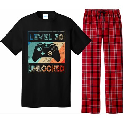 Level 30 Unlocked Shirt Bithday Gamer 30th Birthday Gifts Pajama Set