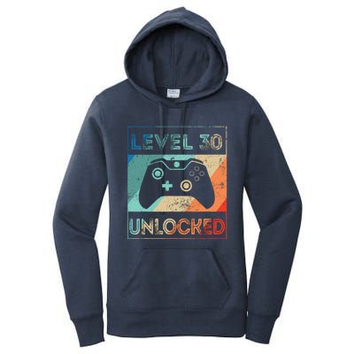 Level 30 Unlocked Shirt Bithday Gamer 30th Birthday Gifts Women's Pullover Hoodie