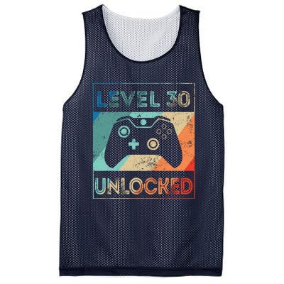 Level 30 Unlocked Shirt Bithday Gamer 30th Birthday Gifts Mesh Reversible Basketball Jersey Tank