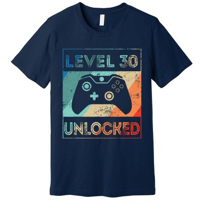 Level 30 Unlocked Shirt Bithday Gamer 30th Birthday Gifts Premium T-Shirt