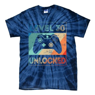 Level 30 Unlocked Shirt Bithday Gamer 30th Birthday Gifts Tie-Dye T-Shirt