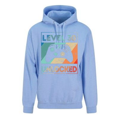 Level 30 Unlocked Shirt Bithday Gamer 30th Birthday Gifts Unisex Surf Hoodie