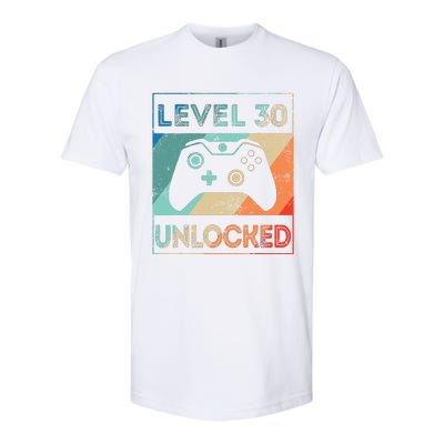 Level 30 Unlocked Shirt Bithday Gamer 30th Birthday Gifts Softstyle CVC T-Shirt