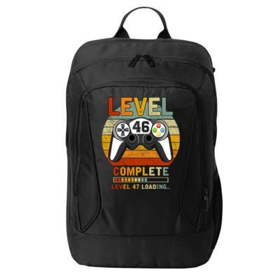 Level 46 Complete Level 47 Loading Gamers 46th Birthday Gift City Backpack