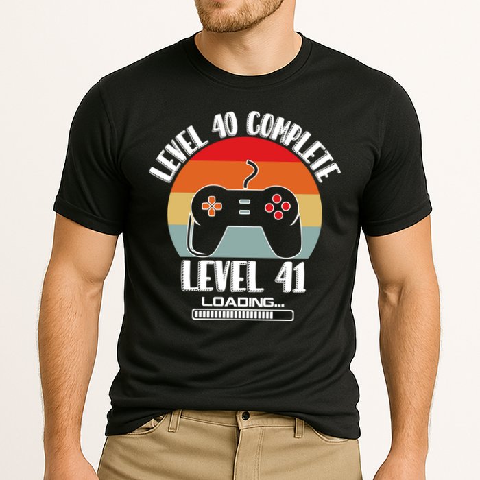 Level 40 Complete Level 41 Loading Vintage Birthday Video Game Performance Shirt