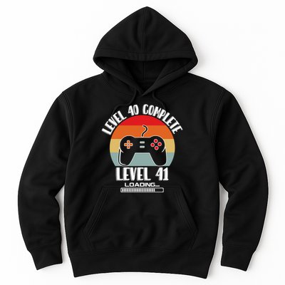 Level 40 Complete Level 41 Loading Vintage Birthday Video Game Hoodie