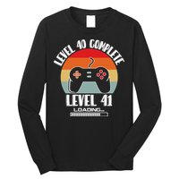 Level 40 Complete Level 41 Loading Vintage Birthday Video Game Long Sleeve Shirt