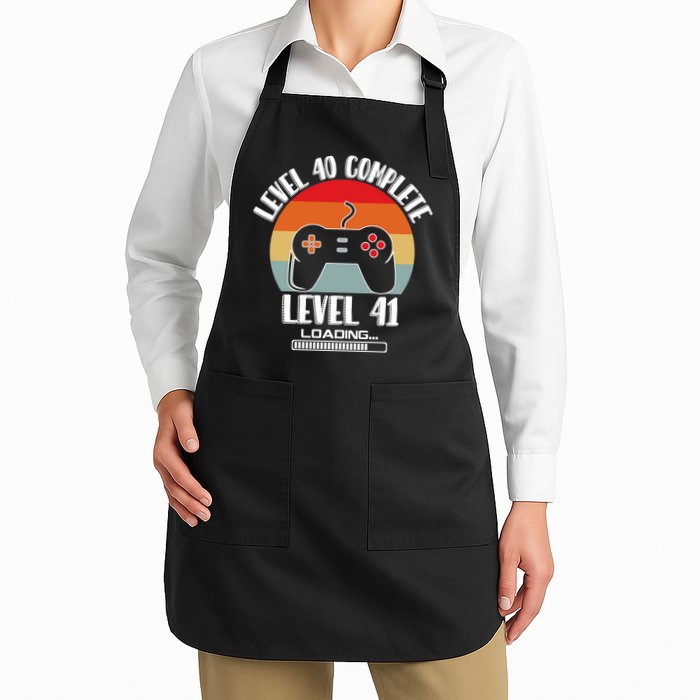 Level 40 Complete Level 41 Loading Vintage Birthday Video Game Apron