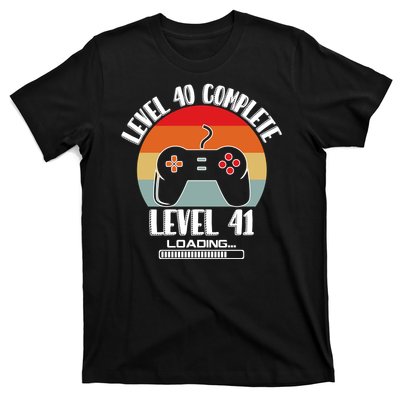 Level 40 Complete Level 41 Loading Vintage Birthday Video Game T-Shirt